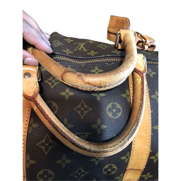 Louis Vuitton Monogram Keepall 60 Travel Duffle with Luggage Tag - Picture 4 of 16